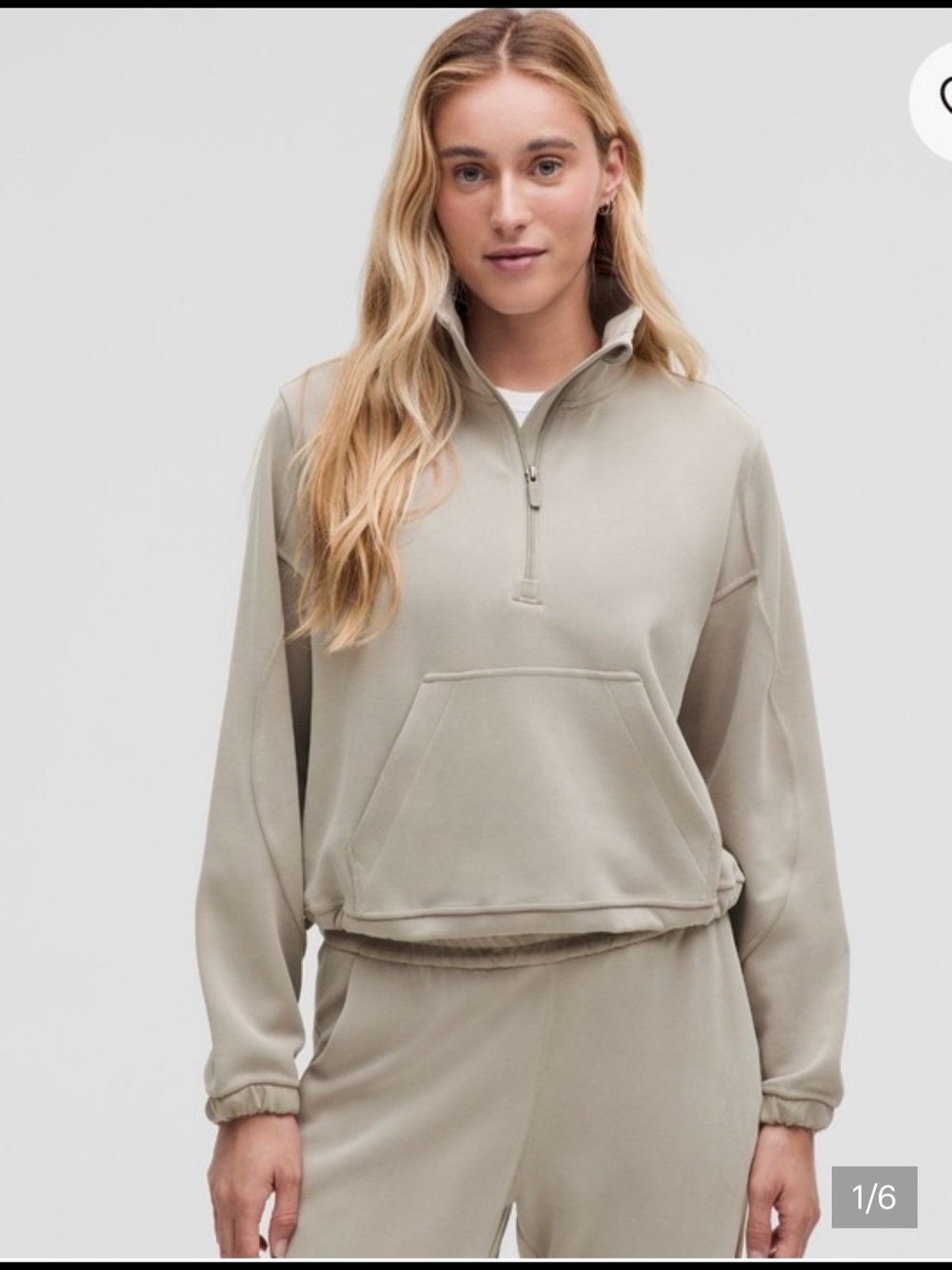 Lululemon Brushed Sofstreme Cropped Half Zip